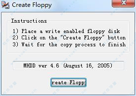 Create Floppy(移動(dòng)硬盤(pán)壞道修復(fù)) v1.0綠色版